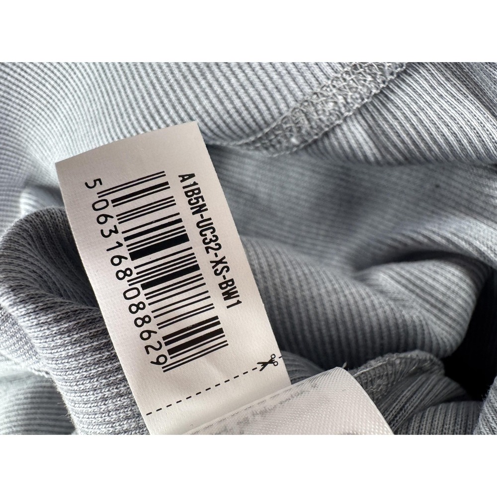 Gymshark Hoodie Mens XS Gray Oversized Ribbed Kangaroo Pocket Pullover A1B5N - Picture 6 of 11